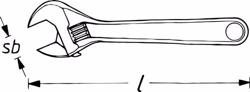 Rollgabelschlüssel 279-6 max. 24 mm Länge 157 mm mit Einstellskala HAZET