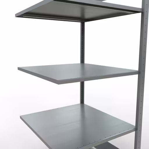 Anbauregal, Fachbodenregal Stecksystem MULTIplus150, 2000 x 750 x 800 mm (HxBxT), 5 Fachböden, Längenriegel, verzinkt von Schulte Lagertechnik aus der Kategorie Stecksystem