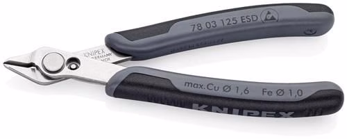 Elektronik-Seitenschneider Super-Knips® Länge 125mm Form 0 Facette nein poliert KNIPEX