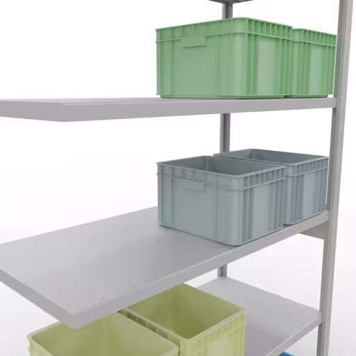 Stecksystem Anbauregal 2500x1300x600 mm, Typ 250 kg, lichtgrau von der Marke Schulte Lagertechnik aus der Produktreihe Stecksystem