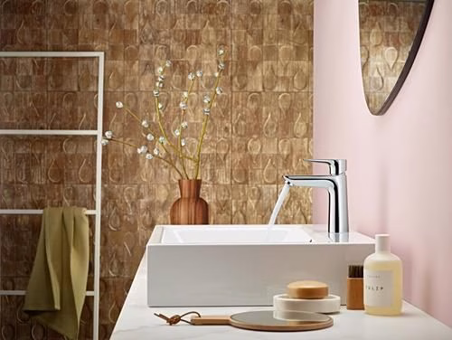 Detailbild 4073374 Hansgrohe Einhebel-Waschtischmischer 110 TALIS E Nennweite 15 CoolStart mit Garnitur G 1 1/4 Zoll chrom