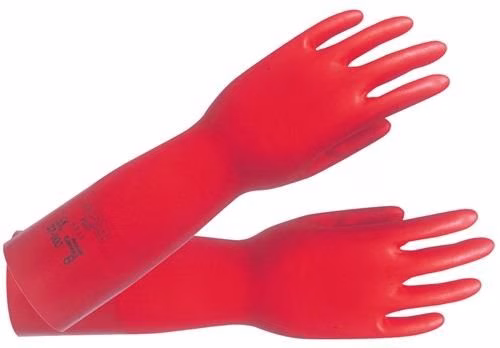 12 paires de gants chimiques AlphaTec Sol-Vex 37-900, taille 8, rouges, conformes aux normes EN 388, EN 374 et ISO 9001, de marque ANSELL. Gants chimiques AlphaTec Sol-Vex 37-900 conformes aux normes EN 388, EN 374 et ISO 9001, catégorie EPI III, de la marque ANSELL, référence 4000371489.