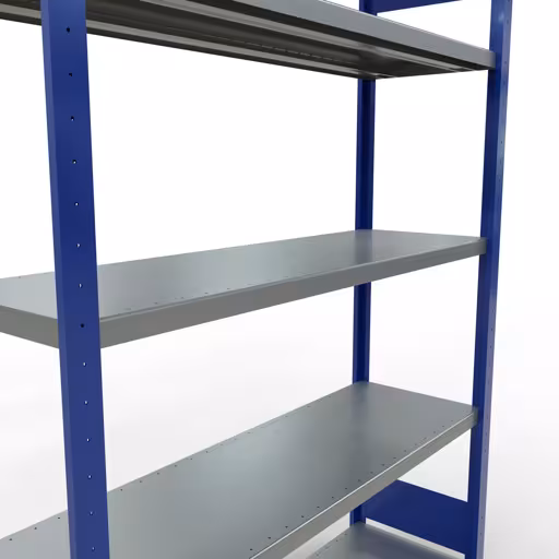 Abbildung Nr 13 des Artikels Grundregal, Fachbodenregal Stecksystem MULTIplus250, 2000 x 1300 x 400 mm (HxBxT), 5 Fachböden, Längenriegel, RAL 5010 enzianblau/verzinkt aus der Produktgruppe Stecksystem von der Marke Schulte Lagertechnik