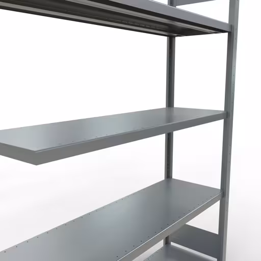 Abbildung Nr 14 des Artikels Anbauregal, Fachbodenregal Stecksystem MULTIplus250, 2000 x 1300 x 400 mm (HxBxT), 5 Fachböden, Längenriegel, verzinkt aus der Produktgruppe Stecksystem von der Marke Schulte Lagertechnik