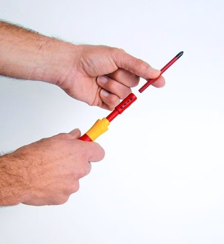 Porte-embout SoftFinish électrique slimVario VDE, longueur totale 160 mm, pour embouts slimBits WIHA de 6 mm