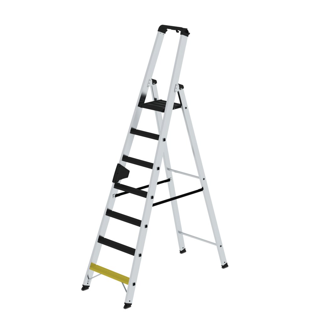 Munk Stufen-Stehleiter 250 kg einseitig begehbar mit clip-step R13 7 Stufen von Günzburger Steigtechnik Munk Stufen-Stehleiter 250 kg einseitig begehbar mit clip-step R13 aus der Kategorie Stehleitern mit der Artikelnr. 042707
