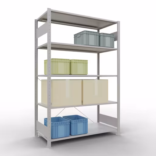 Stecksystem Grundregal 2000x1300x600 mm, Typ 150 kg, lichtgrau aus der Kategorie Grundregal mit der GTIN 4004514293183 Stecksystem Grundregal 2000x1300x600 mm, Typ 150 kg, lichtgrau von der Marke Schulte Lagertechnik aus der Produktreihe Stecksystem