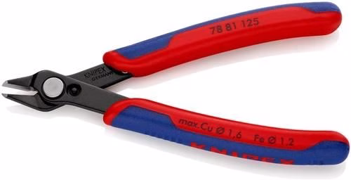 Pince coupante électronique Super-Knips® Longueur 125 mm Forme 8 Facettée oui, petite finition polie KNIPEX
