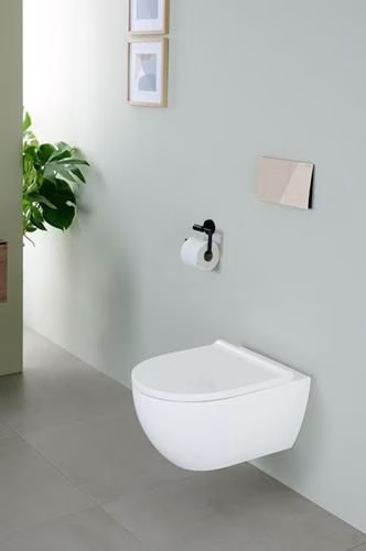 Geberit Acanto Set Wand-WC mit WC-Sitz, Tiefspüler TurboFlush, geschlossene Form, Tiefe: 53cm, weiß