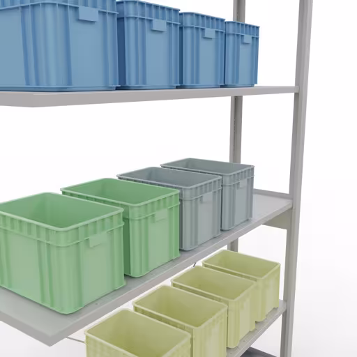 Andere Ansicht des Artikels Stecksystem Anbauregal 2500x1300x300 mm, Typ 150 kg, lichtgrau Andere Ansicht des Artikels Stecksystem Anbauregal 2500x1300x300 mm, Typ 150 kg, lichtgrau aus der Kategorie Stecksystem