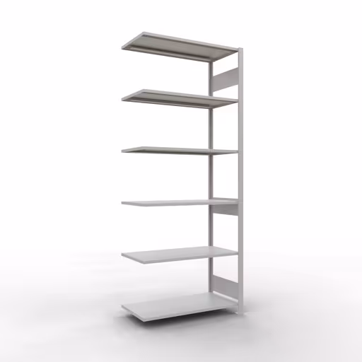 Anbauregal, Fachbodenregal Stecksystem MULTIplus150, 2500 x 1000 x 500 mm (HxBxT), 6 Fachböden, Längenriegel, RAL 7035 lichtgrau von der Marke Schulte Lagertechnik Anbauregal, Fachbodenregal Stecksystem MULTIplus150, 2500 x 1000 x 500 mm (HxBxT), 6 Fachböden, Längenriegel, RAL 7035 lichtgrau aus der Kategorie Anbauregal mit der Artikelnummer 32656-LR