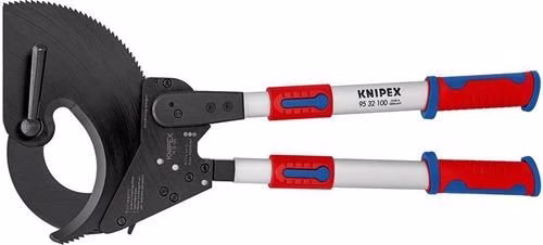 Coupe-câbles multicomposants KNIPEX, finition polie, catégorie ciseaux, référence 4000795095
