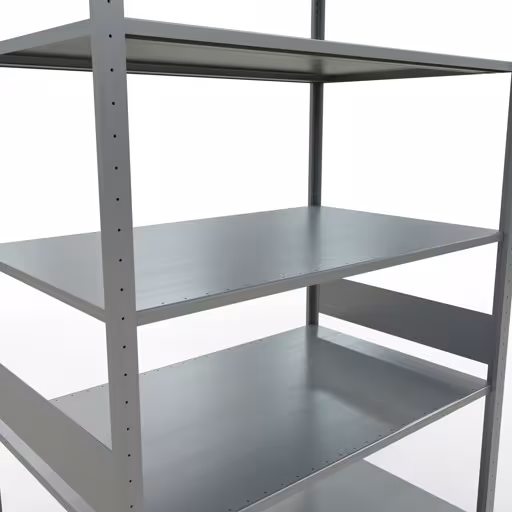 Produktbild Nr.15 des Artikels Grundregal, Fachbodenregal Stecksystem MULTIplus150, 3000 x 1300 x 800 mm (HxBxT), 7 Fachböden, Längenriegel, verzinkt aus der Produktreihe Stecksystem von der Marke Schulte Lagertechnik