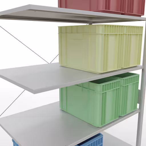 Zusatzbild des Artikels Stecksystem Anbauregal 3000x1300x800 mm, Typ 150 kg, lichtgrau Zusatzbild des Artikels Stecksystem Anbauregal 3000x1300x800 mm, Typ 150 kg, lichtgrau aus Anbauregal