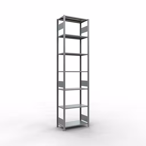 Grundregal, Fachbodenregal Stecksystem MULTIplus150, 3000 x 750 x 400 mm (HxBxT), 7 Fachböden, Längenriegel, verzinkt von der Marke Schulte Lagertechnik Grundregal, Fachbodenregal Stecksystem MULTIplus150, 3000 x 750 x 400 mm (HxBxT), 7 Fachböden, Längenriegel, verzinkt aus der Kategorie Grundregal mit der Artikelnummer 12742-75-LR