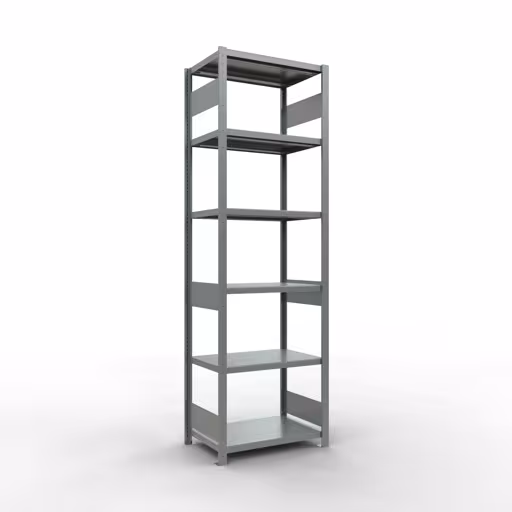 Grundregal, Fachbodenregal Stecksystem MULTIplus250, 2500 x 750 x 500 mm (HxBxT), 6 Fachböden, Längenriegel, verzinkt von der Marke Schulte Lagertechnik Grundregal, Fachbodenregal Stecksystem MULTIplus250, 2500 x 750 x 500 mm (HxBxT), 6 Fachböden, Längenriegel, verzinkt aus der Kategorie Grundregal mit der Artikelnummer 12951-75-LR