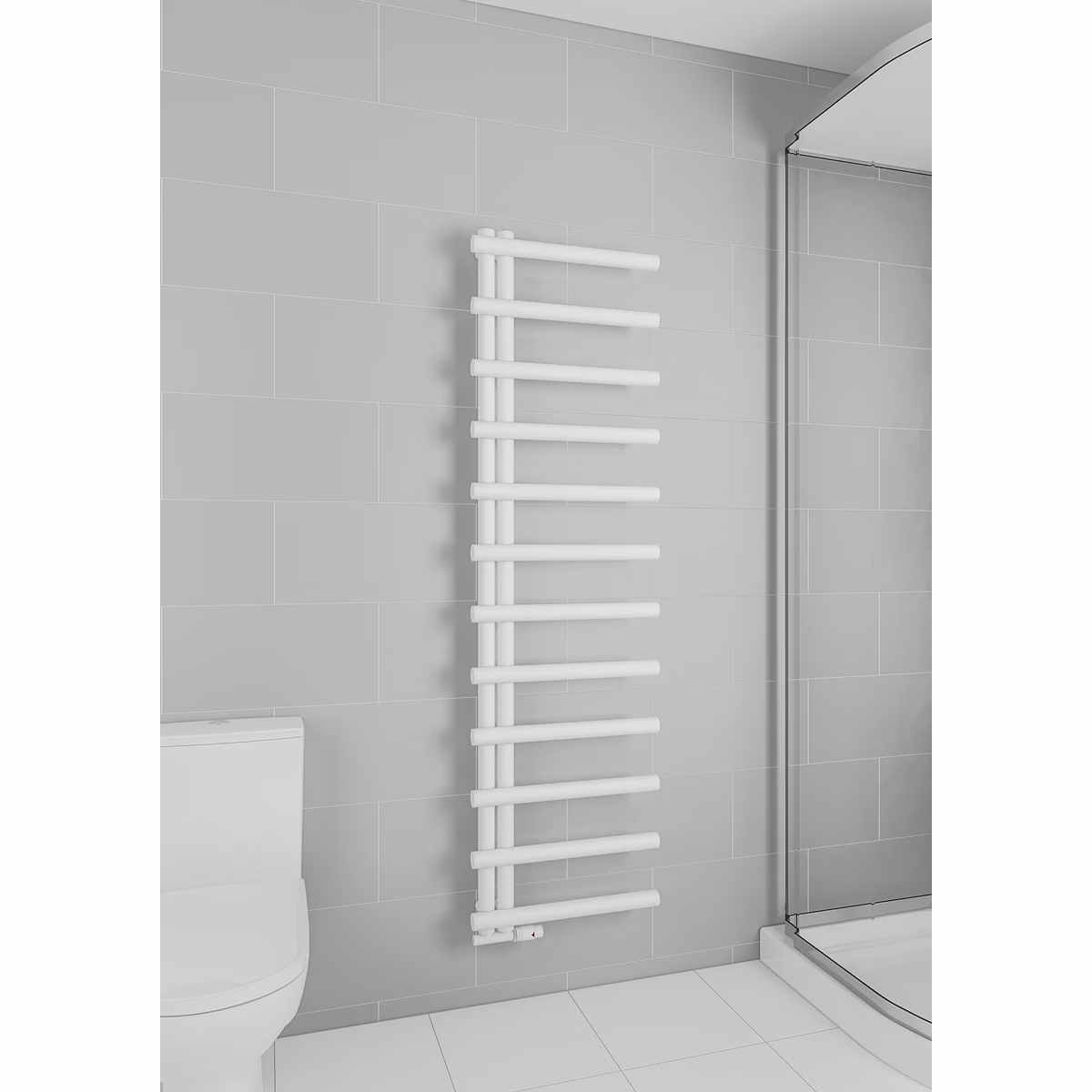 Radiatore da bagno Mert Design modello Metire, bianco, 500x1150 mm del marchio Mert Radiatore da bagno Mert Design modello Metire, bianco, della categoria radiatori da bagno, attacco laterale, con codice articolo 5-METIRE-50x115-W-M