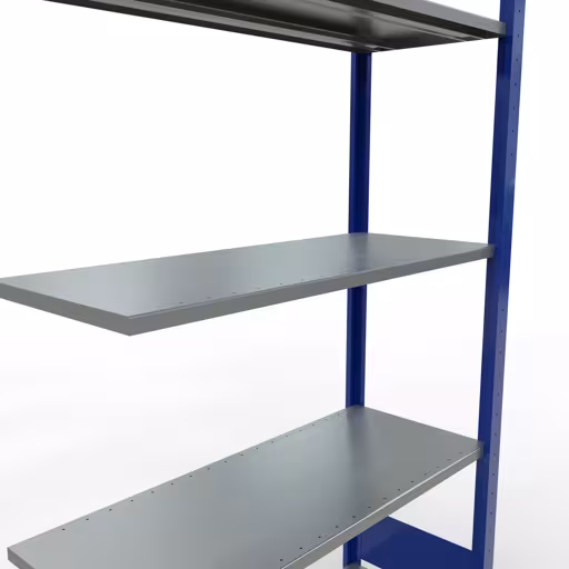Anbauregal, Fachbodenregal Stecksystem MULTIplus150, 2000 x 1000 x 400 mm (HxBxT), 5 Fachböden, Längenriegel, RAL 5010 enzianblau/verzinkt aus der Kategorie Anbauregal mit der GTIN 4004514280169 Anbauregal, Fachbodenregal Stecksystem MULTIplus150, 2000 x 1000 x 400 mm (HxBxT), 5 Fachböden, Längenriegel, RAL 5010 enzianblau/verzinkt von der Marke Schulte Lagertechnik aus der Produktreihe Stecksystem