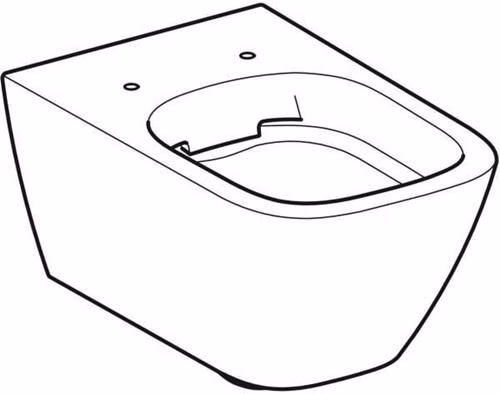Technische Zeichnung 4021835 Geberit Smyle Wand-WC, eckig, Tiefspüler geschlossene Form, Rimfree, weiß