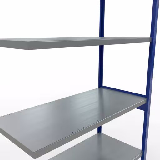 Produktbild Nr 15 des Artikels Anbauregal, Fachbodenregal Stecksystem MULTIplus250, 3000 x 1300 x 600 mm (HxBxT), 7 Fachböden, Längenriegel, RAL 5010 enzianblau/verzinkt Abbildung Nr 15 des Artikels Anbauregal, Fachbodenregal Stecksystem MULTIplus250, 3000 x 1300 x 600 mm (HxBxT), 7 Fachböden, Längenriegel, RAL 5010 enzianblau/verzinkt aus der Produktgruppe Stecksystem von der Marke Schulte Lagertechnik