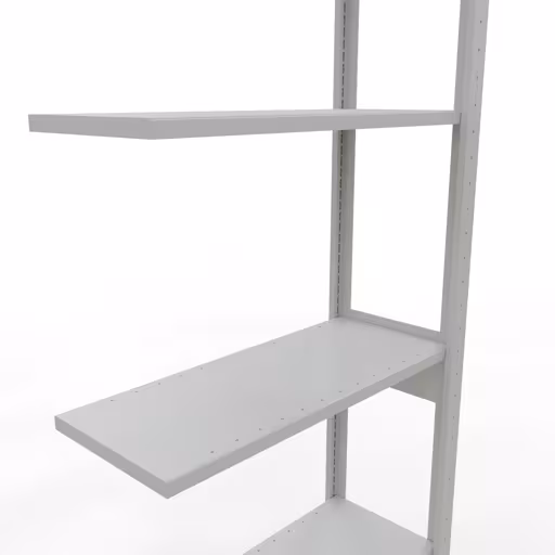 Anbauregal, Fachbodenregal Stecksystem MULTIplus150, 2500 x 750 x 300 mm (HxBxT), 6 Fachböden, Längenriegel, RAL 7035 lichtgrau mit der GTIN 4004514292681 Anbauregal, Fachbodenregal Stecksystem MULTIplus150, 2500 x 750 x 300 mm (HxBxT), 6 Fachböden, Längenriegel, RAL 7035 lichtgrau von Schulte Lagertechnik mit der Artikelnr. 32636-75-LR