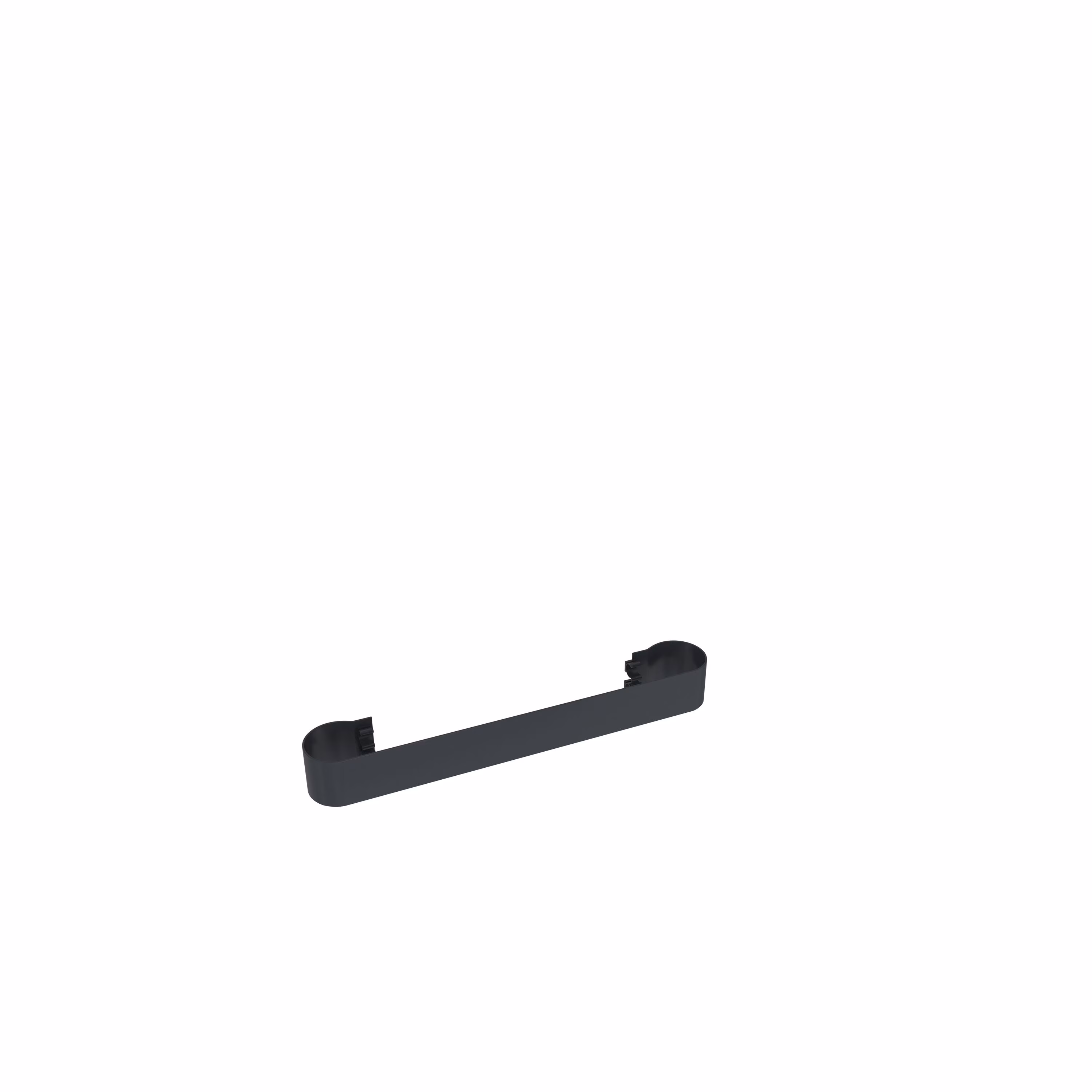 Ohne Text 2208574 MERT Handtuchhalter ELLIPSE 400mm, Verkehrsweiss RAL 9016, glatt glänzend
