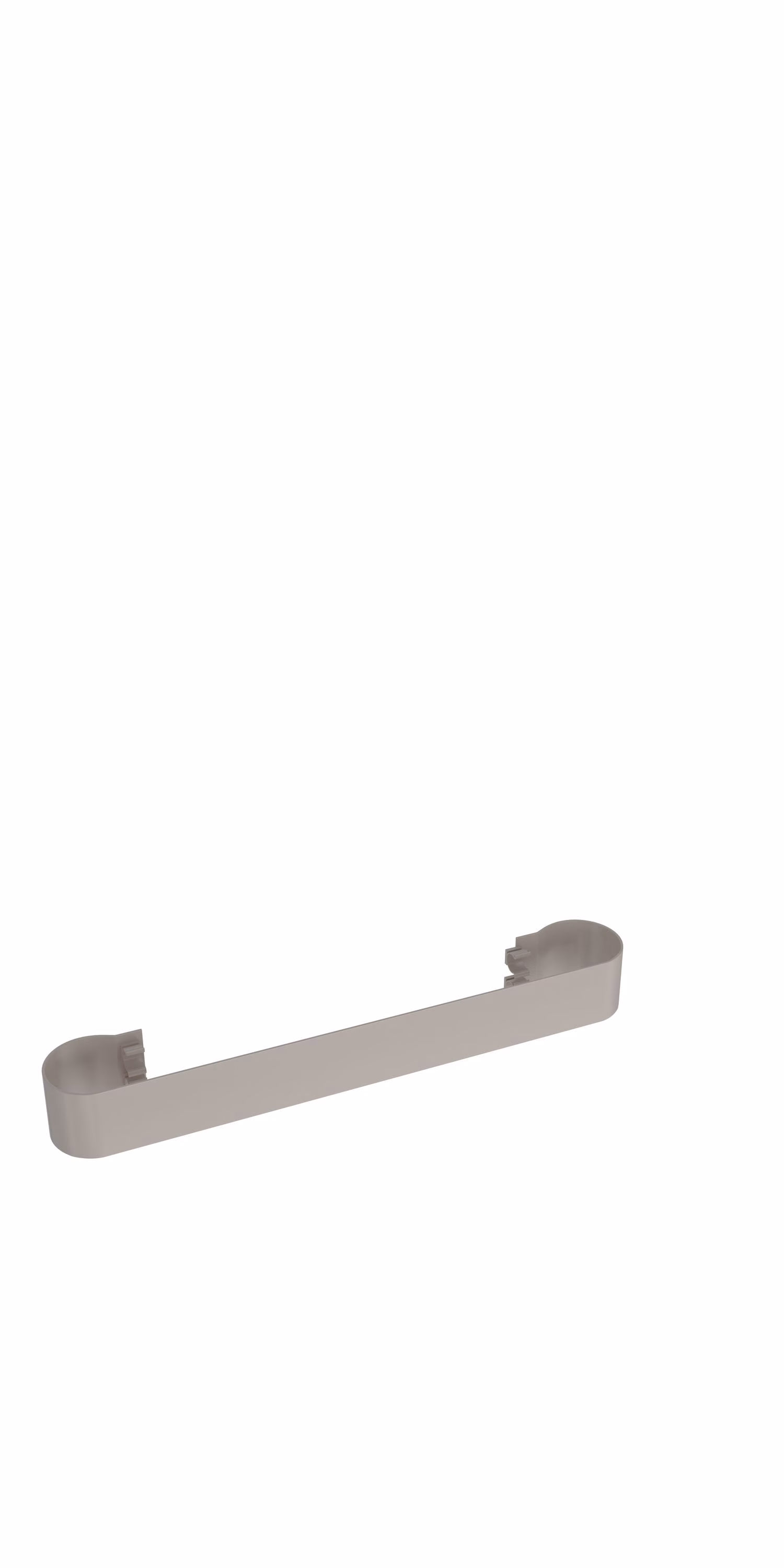 Portasciugamani MERT ELLIPSE 500mm, bianco traffico RAL 9016, liscio lucido, forma rotonda - montaggio con clip del marchio MERT Scaldasalviette MERT modello ELLIPSE, colore: bianco traffico RAL 9016, della categoria scaldasalviette con codice articolo W-HHALTER-ELLIPSE-50-W