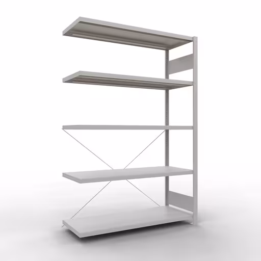 Stecksystem Anbauregal 2000x1300x500 mm, Typ 250 kg, lichtgrau von der Marke Schulte Lagertechnik Stecksystem Anbauregal 2000x1300x500 mm, Typ 250 kg, lichtgrau aus der Kategorie Anbauregal mit der Artikelnummer 32855-130