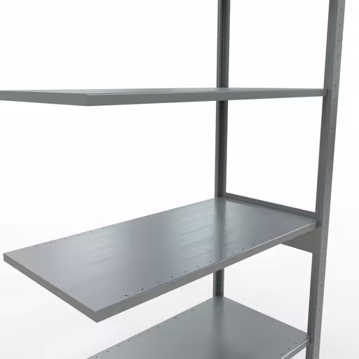 Produktbild Nr.6 des Artikels Anbauregal, Fachbodenregal Stecksystem MULTIplus150, 2500 x 1000 x 500 mm (HxBxT), 6 Fachböden, Längenriegel, verzinkt aus der Produktreihe Stecksystem von der Marke Schulte Lagertechnik