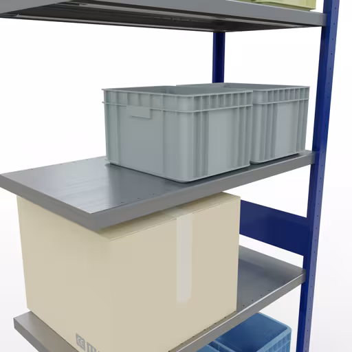 Produktbild Nr 14 des Artikels Anbauregal, Fachbodenregal Stecksystem MULTIplus330, 3000 x 1000 x 500 mm (HxBxT), 7 Fachböden, Längenriegel, RAL 5010 enzianblau/verzinkt Abbildung Nr 14 des Artikels Anbauregal, Fachbodenregal Stecksystem MULTIplus330, 3000 x 1000 x 500 mm (HxBxT), 7 Fachböden, Längenriegel, RAL 5010 enzianblau/verzinkt aus der Produktgruppe Stecksystem von der Marke Schulte Lagertechnik