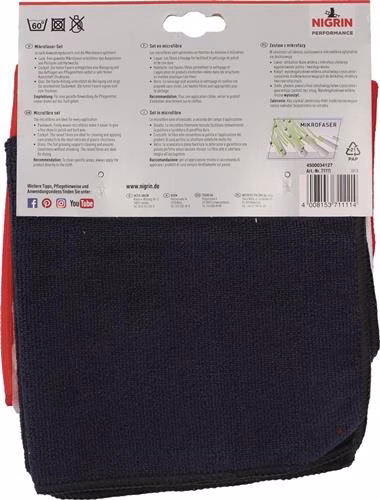 Detailbild 3989784 Mikrofasertuchset rot,weiß,schwarz NIGRIN