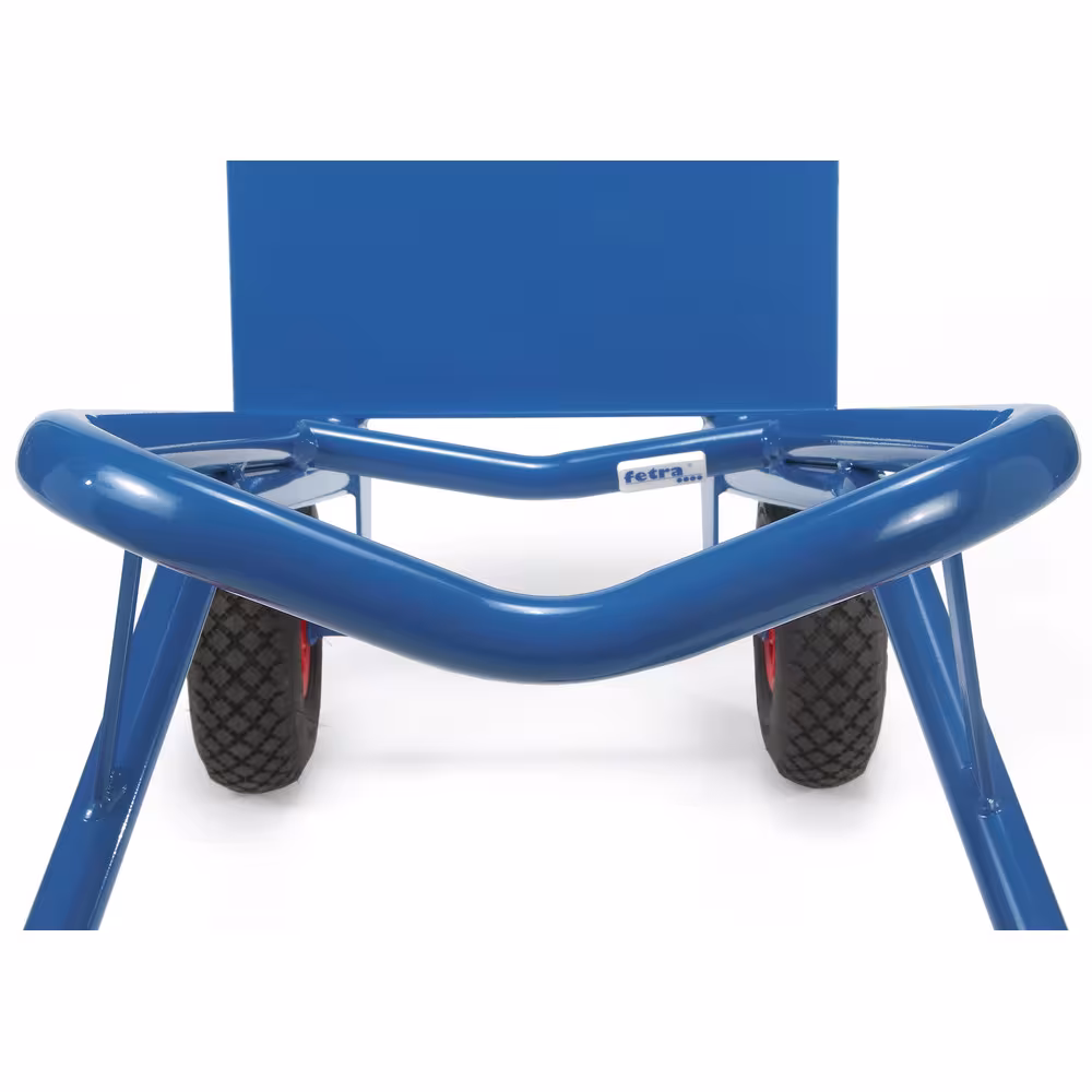 Stapelkarre B1328V Bereifung Vollgummi aus der Kategorie Karren mit der GTIN 4017976513287 Stapelkarre 1600 mm stabile Schweißkonstruktion, pulverbeschichtet blau RAL 5007, mit Sicherheitsgriffen von der Marke Fetra aus der Kategorie Karren