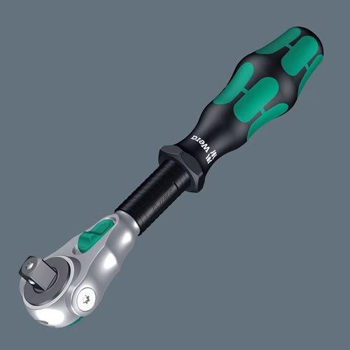 Schwenk- und Umschaltknarre Zyklop Speed 1/2 ″ Anzahl Zähne 72 Länge 277 mm 2-Komponentengriff WERA