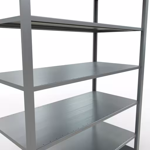 Grundregal, Büro-Fachbodenregal Stecksystem MULTIplus150, 2300 x 1300 x 600 mm (HxBxT), 7 Fachböden, Längenriegel, verzinkt, ohne Mittelanschlag von der Marke Schulte Lagertechnik aus der Produktreihe Büroregale