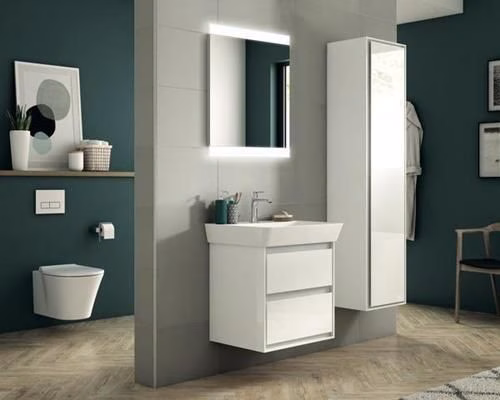 Detailbild 4039961 Waschtisch Connect Air weiß 600x460x160mm 1 Hahnloch, mit Überlauf IDEAL STANDARD
