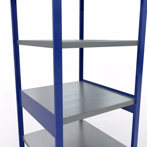 Produktbild Nr 14 des Artikels Grundregal, Fachbodenregal Stecksystem MULTIplus250, 2500 x 750 x 800 mm (HxBxT), 6 Fachböden, Längenriegel, RAL 5010 enzianblau/verzinkt/verzinkt Abbildung Nr 14 des Artikels Grundregal, Fachbodenregal Stecksystem MULTIplus250, 2500 x 750 x 800 mm (HxBxT), 6 Fachböden, Längenriegel, RAL 5010 enzianblau/verzinkt/verzinkt aus der Produktgruppe Stecksystem von der Marke Schulte Lagertechnik