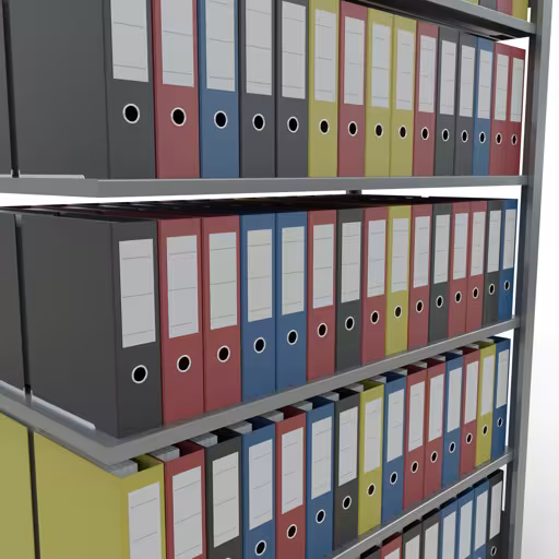 Anbauregal, Büro-Fachbodenregal Stecksystem MULTIplus150, 2000 x 1300 x 600 mm (HxBxT), 6 Fachböden, Längenriegel, verzinkt, ohne Mittelanschlag von der Marke Schulte Lagertechnik aus der Produktreihe Büroregale