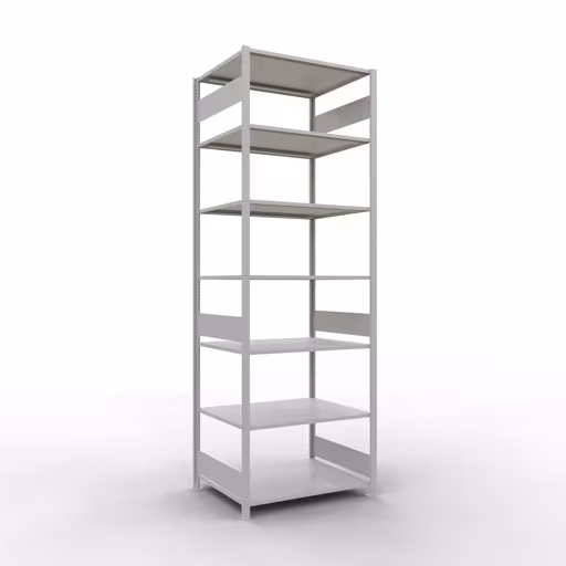 Produktbild Nr.15 des Artikels Grundregal, Fachbodenregal Stecksystem MULTIplus150, 3000 x 1000 x 800 mm (HxBxT), 7 Fachböden, Längenriegel, RAL 7035 lichtgrau aus der Produktreihe Stecksystem von der Marke Schulte Lagertechnik