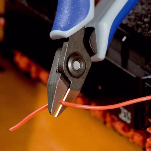Tronchesi di precisione per elettronica, lunghezza 125 mm, forma 3, smussate, sì, molto piccole, lucidate, KNIPEX