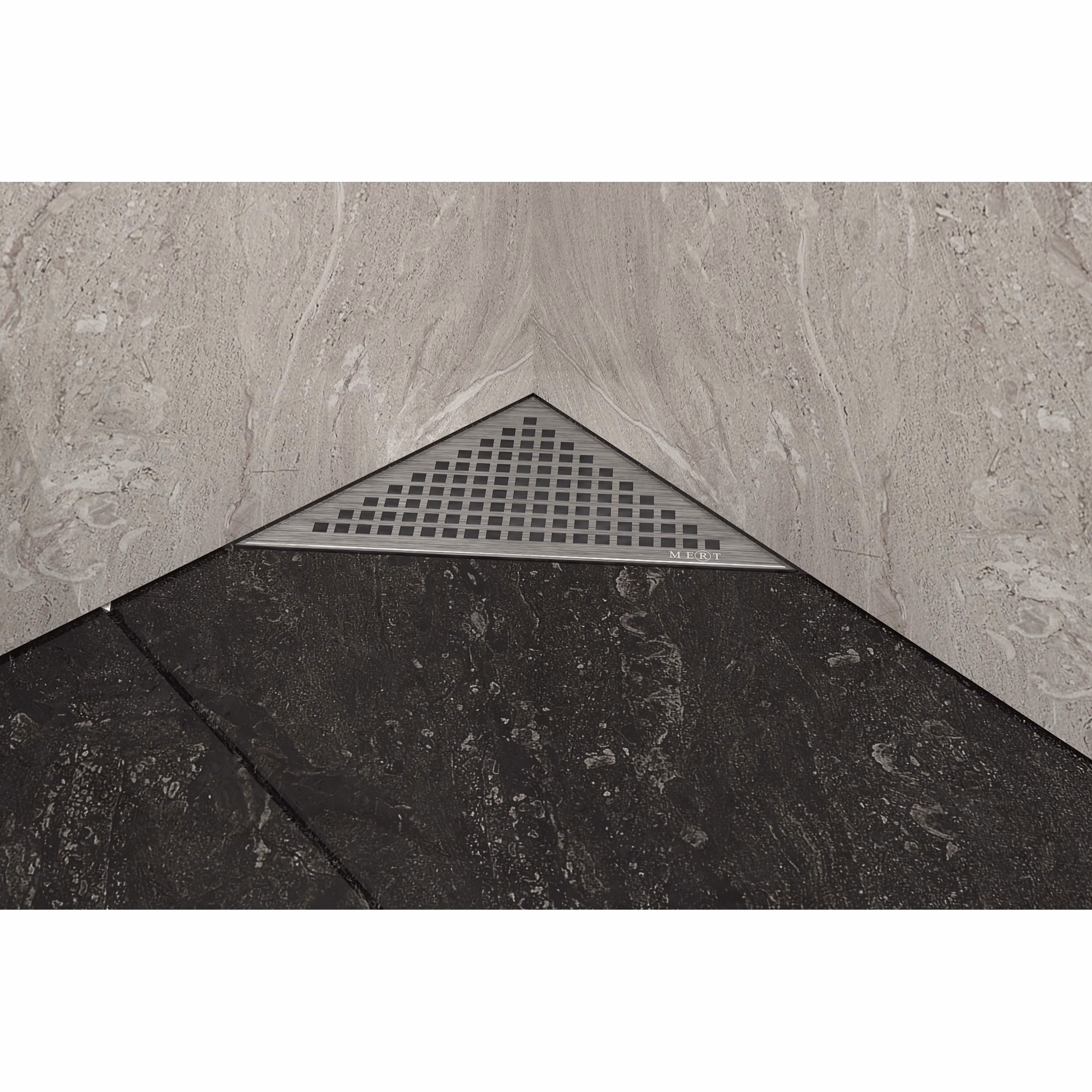 Siphon de sol MERT Design "TRIANGLE KARE" 215x215x304mm