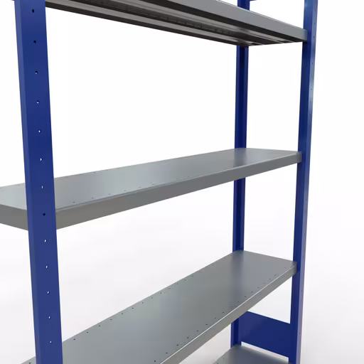 Abbildung Nr 15 des Artikels Grundregal, Fachbodenregal Stecksystem MULTIplus250, 2000 x 1300 x 300 mm (HxBxT), 5 Fachböden, Längenriegel, RAL 5010 enzianblau/verzinkt aus der Produktgruppe Stecksystem von der Marke Schulte Lagertechnik
