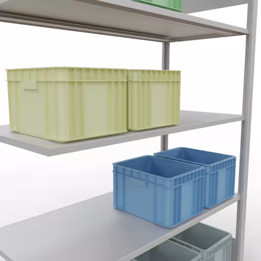 Anbauregal, Fachbodenregal Stecksystem MULTIplus150, 2000 x 1300 x 600 mm (HxBxT), 5 Fachböden, Längenriegel, RAL 7035 lichtgrau von der Marke Schulte Lagertechnik aus der Produktreihe Stecksystem