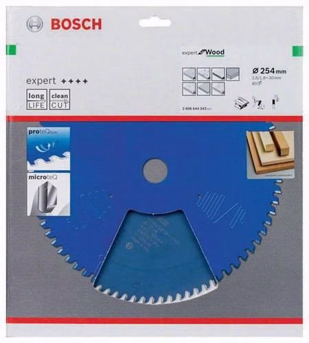 Kreissägeblatt Expert for Wood Außendurchmesser 254 mm Zähne 80 WZ Bohrung 30 mm Schnittbreite 2,6 mm