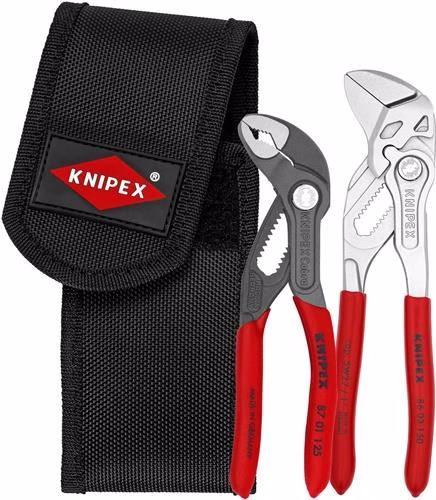 Ensemble de mini-pinces Knipex, ensemble de 2 pièces, étui de ceinture, clé à molette et pince multiprise Ensemble de mini-pinces KNIPEX, ensemble de 2 pièces comprenant un étui de ceinture, une clé à molette et une pince multiprise, de la catégorie « autres pinces », référence 4000795122