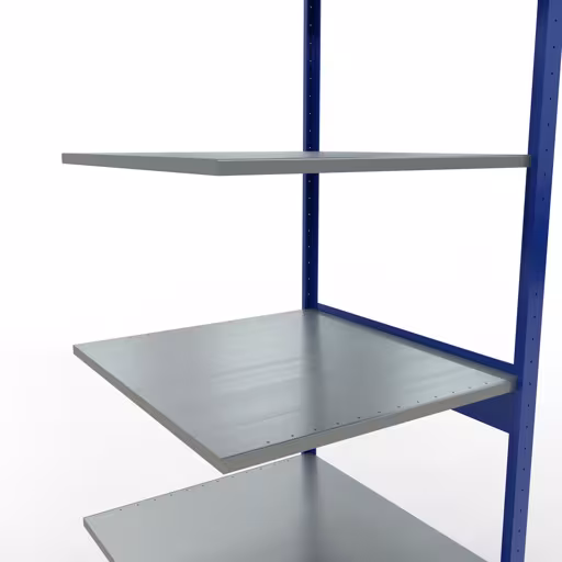 Anbauregal, Fachbodenregal Stecksystem MULTIplus150, 2500 x 750 x 800 mm (HxBxT), 6 Fachböden, Längenriegel, RAL 5010 enzianblau/verzinkt/verzinkt aus der Kategorie Anbauregal mit der GTIN 4004514281609 Anbauregal, Fachbodenregal Stecksystem MULTIplus150, 2500 x 750 x 800 mm (HxBxT), 6 Fachböden, Längenriegel, RAL 5010 enzianblau/verzinkt/verzinkt von der Marke Schulte Lagertechnik aus der Produktreihe Stecksystem