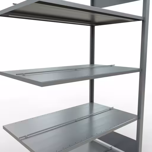 Abbildung Nr 13 des Artikels Anbauregal, Büro-Fachbodenregal Stecksystem MULTIplus150, 1800 x 1000 x 600 mm (HxBxT), 5 Fachböden, Längenriegel, verzinkt, mit Mittelanschlag aus der Produktgruppe Büroregale von der Marke Schulte Lagertechnik