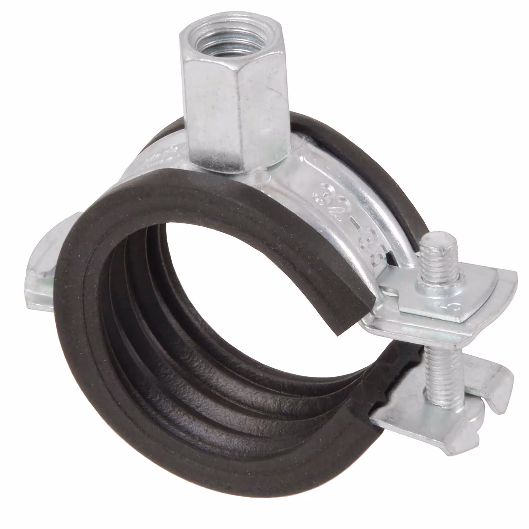 Collier de serrage pour raccord de tuyau 53 mm - 58 mm M8/M10 de Fixotec Collier de serrage articulé léger Fixotec, colliers de serrage articulés, réf. 203285
