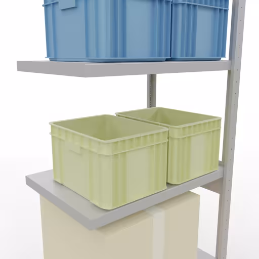 Produktbild Nr 13 des Artikels Anbauregal, Fachbodenregal Stecksystem MULTIplus250, 2500 x 750 x 500 mm (HxBxT), 6 Fachböden, Längenriegel, RAL 7035 lichtgrau Abbildung Nr 13 des Artikels Anbauregal, Fachbodenregal Stecksystem MULTIplus250, 2500 x 750 x 500 mm (HxBxT), 6 Fachböden, Längenriegel, RAL 7035 lichtgrau aus der Produktgruppe Stecksystem von der Marke Schulte Lagertechnik