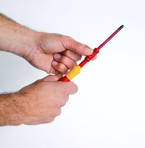 Porte-embout SoftFinish électrique slimVario VDE, longueur totale 160 mm, pour embouts slimBits WIHA de 6 mm