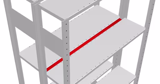 Füll-Leiste 1300 mm für Doppelregale, verzinkt (für Fachbodenträger) von der Marke Schulte Lagertechnik aus der Produktreihe Fachbodenregale